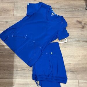 Scrubstar Performance Blue Scrub Top